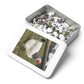 The Poodle and The Hen | Light Sussex Hen | Jigsaw Puzzle with Tin