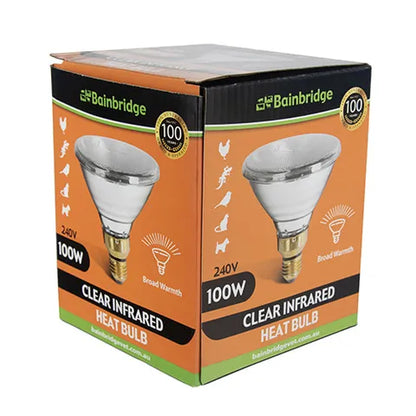 Infrared Heat Lamp Bulb | Clear 100W Chicken Brooder Heat Lamp