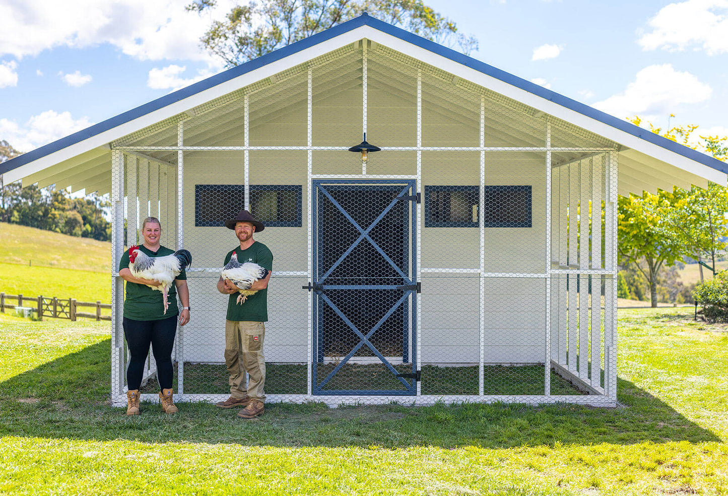 We specialise in chicken coop builds, premium chook feed and breeding
